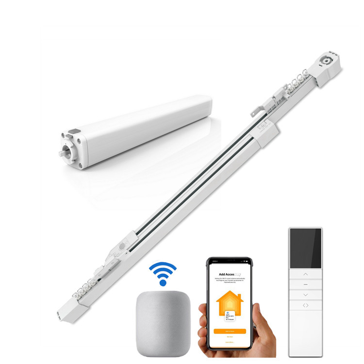 Extendable 3m Bendable Curtain Track  Phone App Control