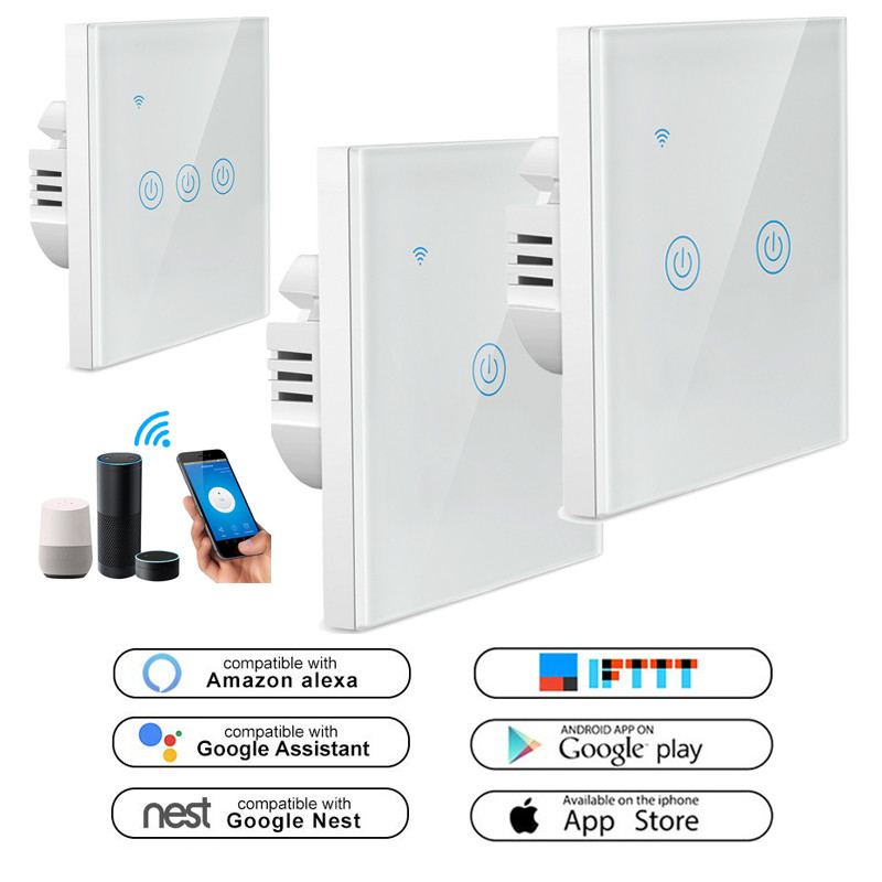 120VAC 2 Gang 1 Way Smart Switch 15A Smart Light Switch Zigbee UK